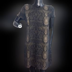 Nicole Miller Snakeskin print bodycon/ sheath dress sz 4